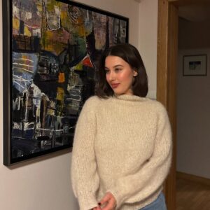 Golf z alpaki i jedwabiu CREMA
